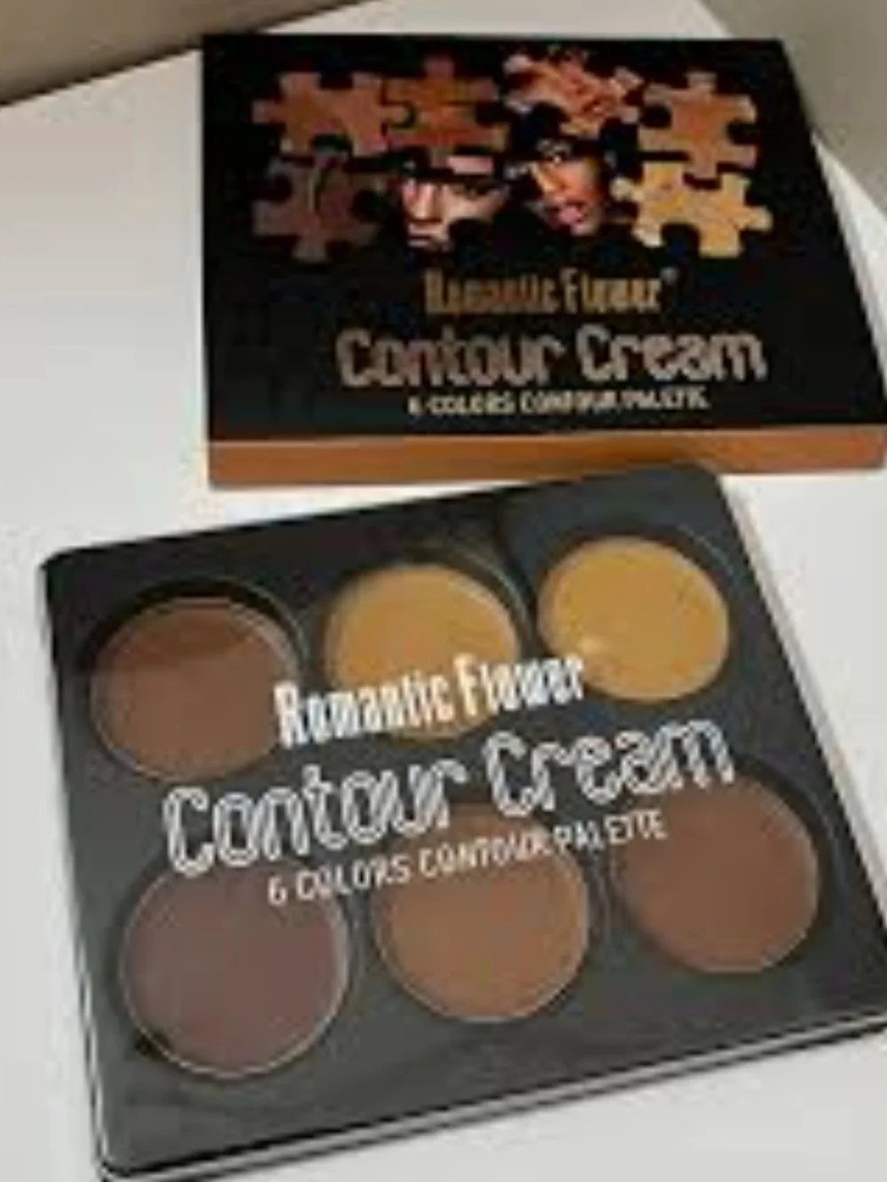 Romantic Flower Contour Cream 6-Color Cream Contour Palette - NIB