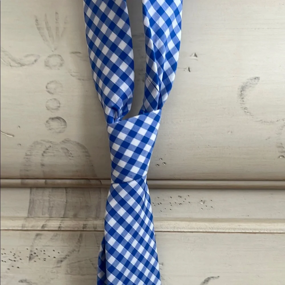 CREWCUTS TIE 52” - Blue and White Gingham