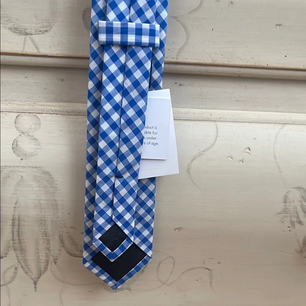 CREWCUTS TIE 52” - Blue and White Gingham