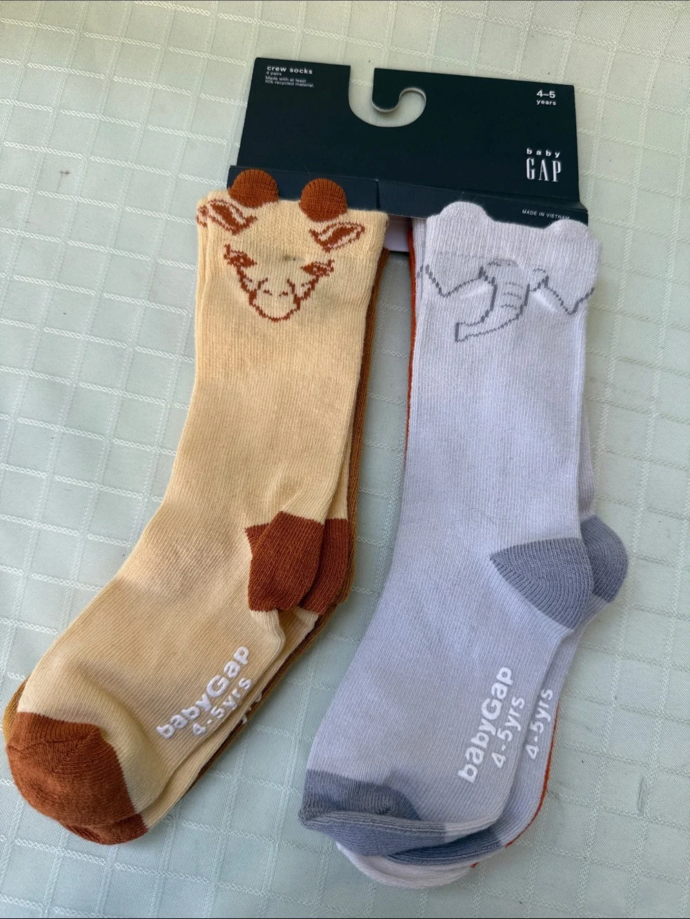 New GAP Baby Crew Socks Animal Set of Four