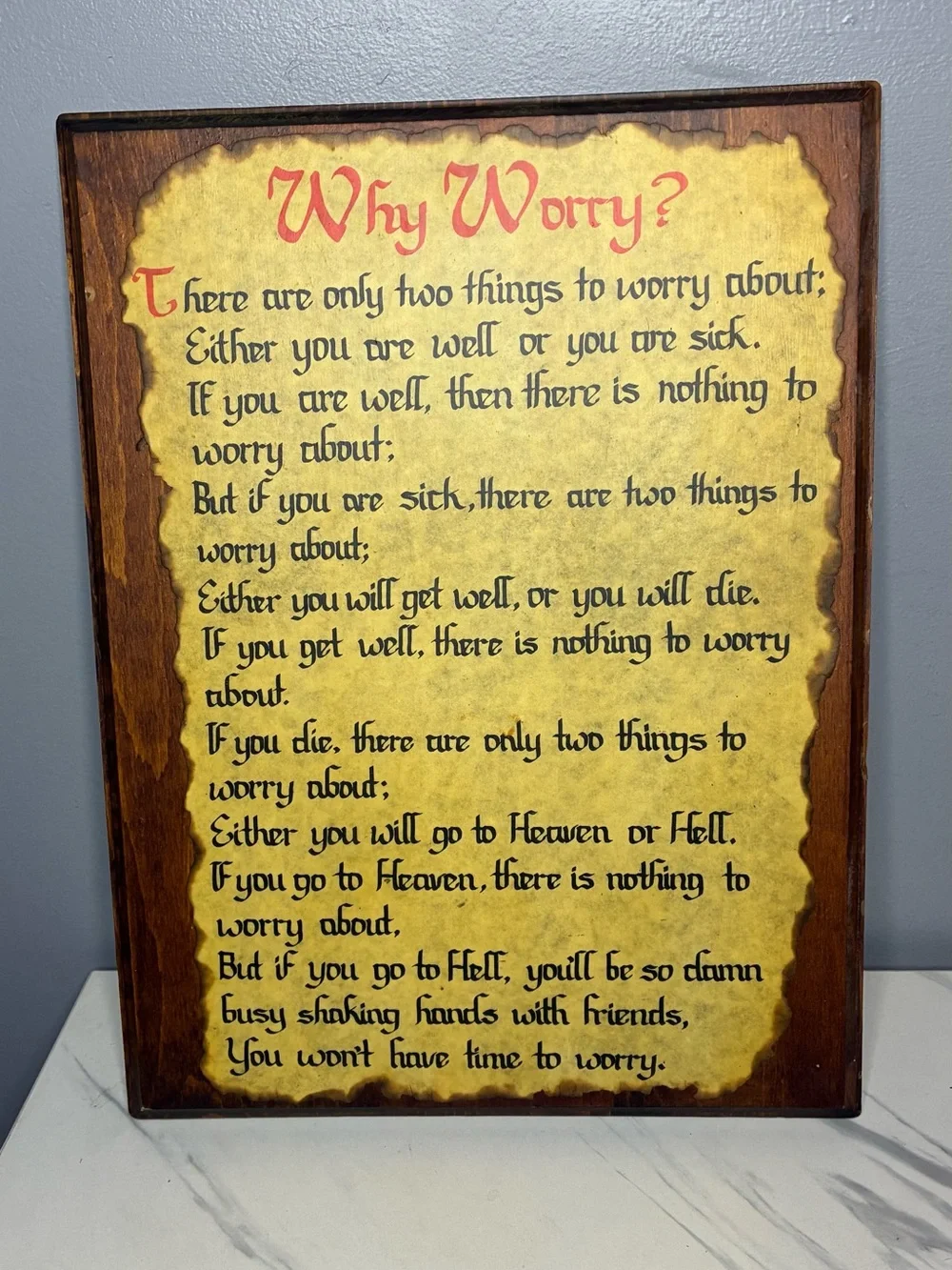 N/A vintage “why