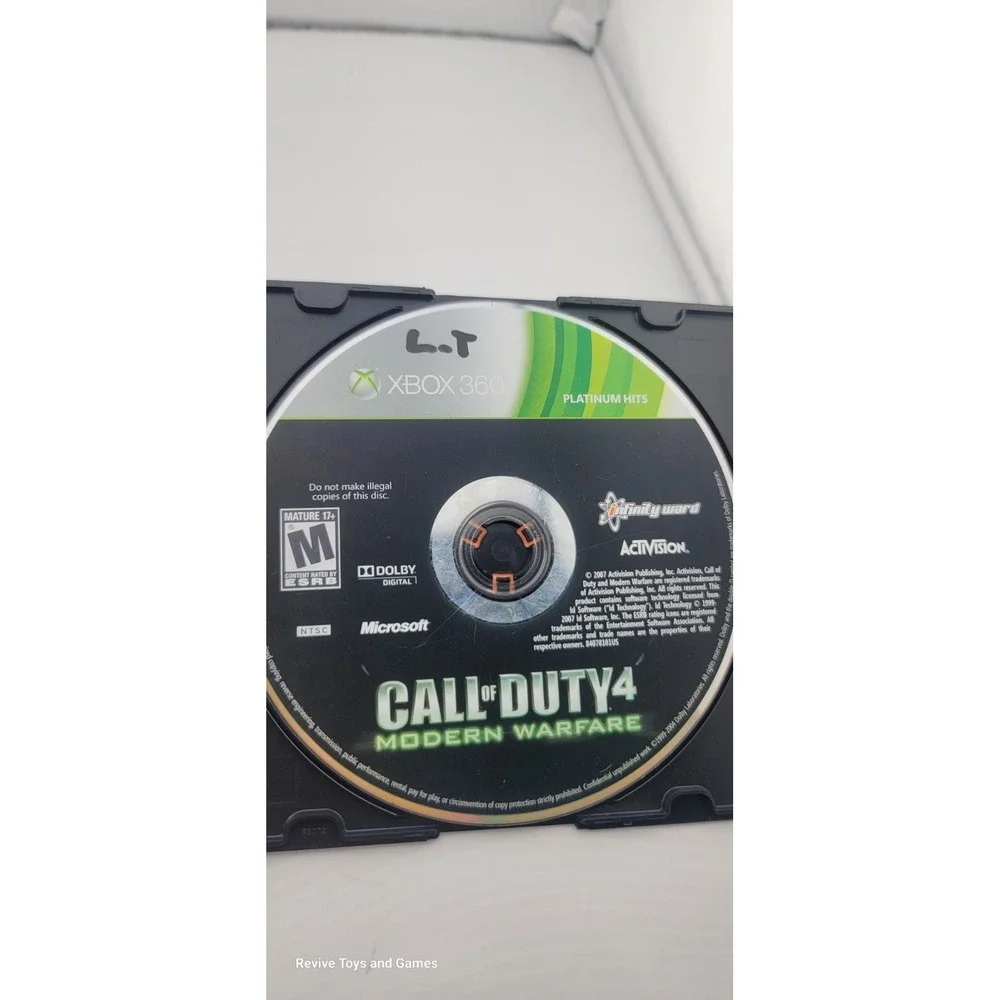 Call Of‎ Duty 4: Modern Warfare (Microsoft Xbox 360, 2007) Disc Only Tested