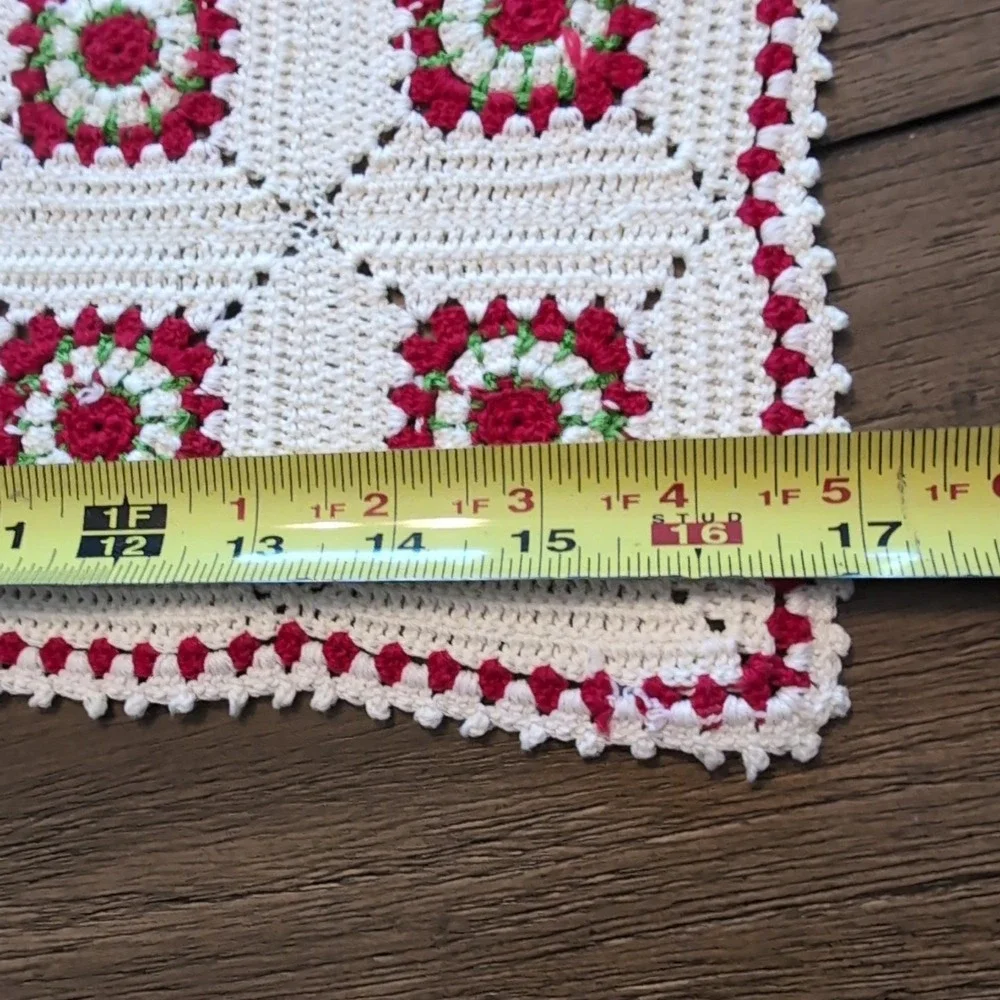 Handmade crochet table