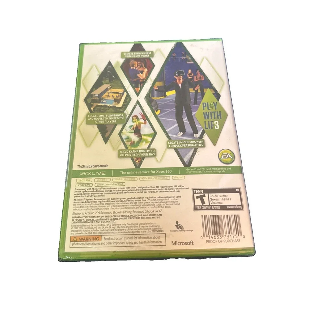 The Sims 3 - Platinum Hits [Xbox 360] - Brand New