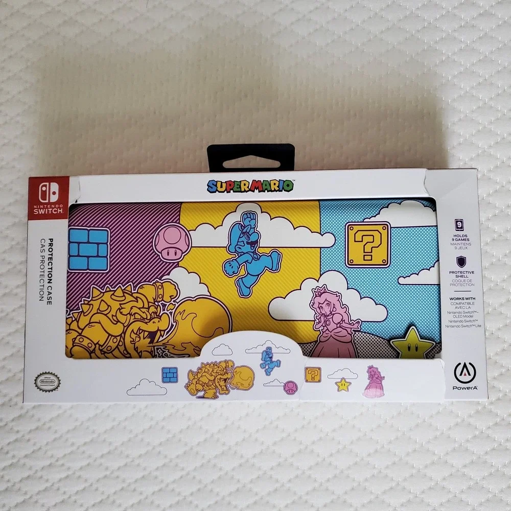 NEW‎ PowerA Nintendo Switch Super Mario MUSHROOM KINGDOM POP ART Protection Case