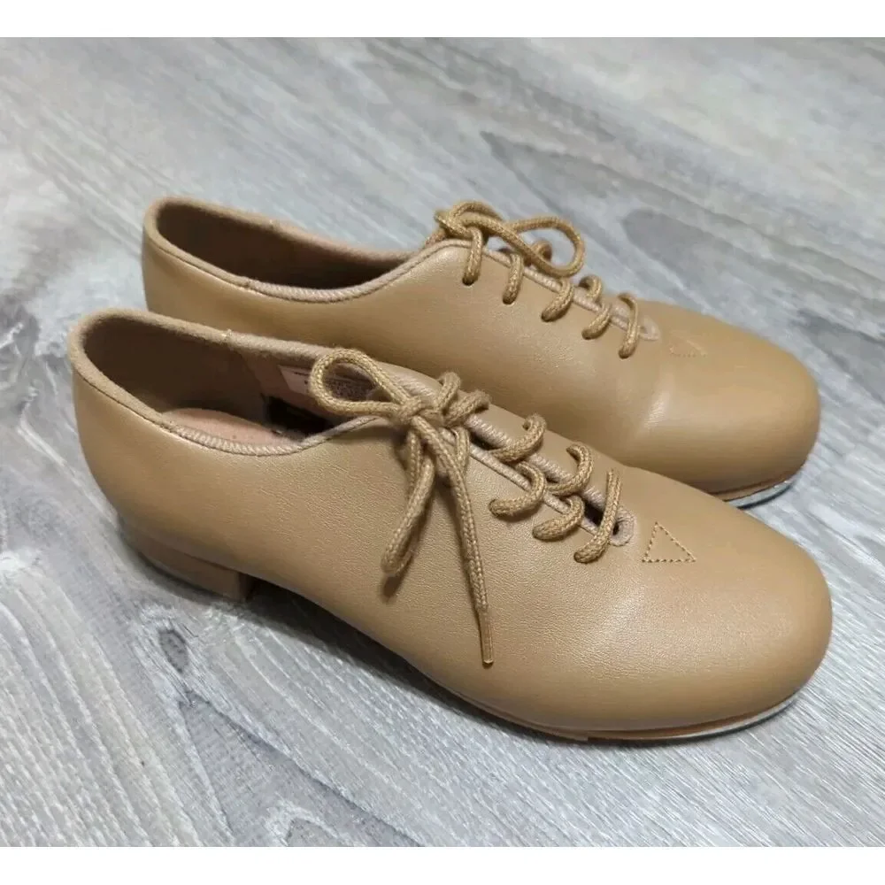 Leo Childs Oxford Tan Lace Up Jazz Tap‎ Shoes Size 12M