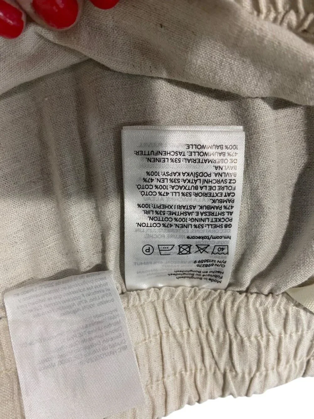 H&M tapered linen