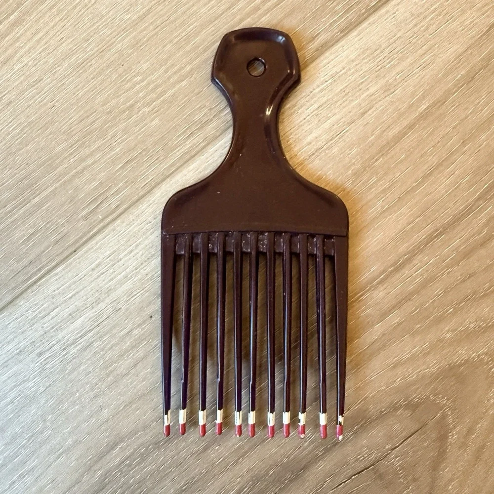 Vintage Hair‎ Pick Comb with Purple Dipped Tips Multicolored