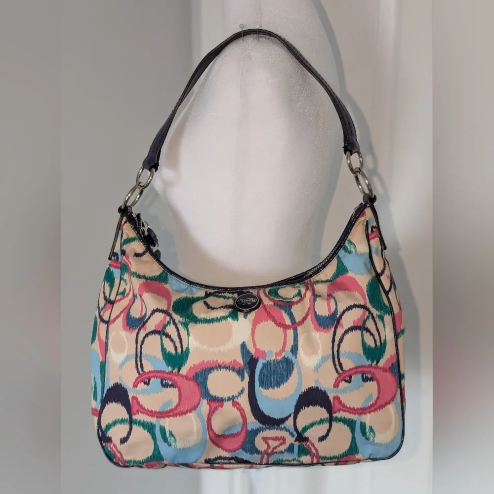 Coach Ikat Scribble Multicolor Hobo Bag