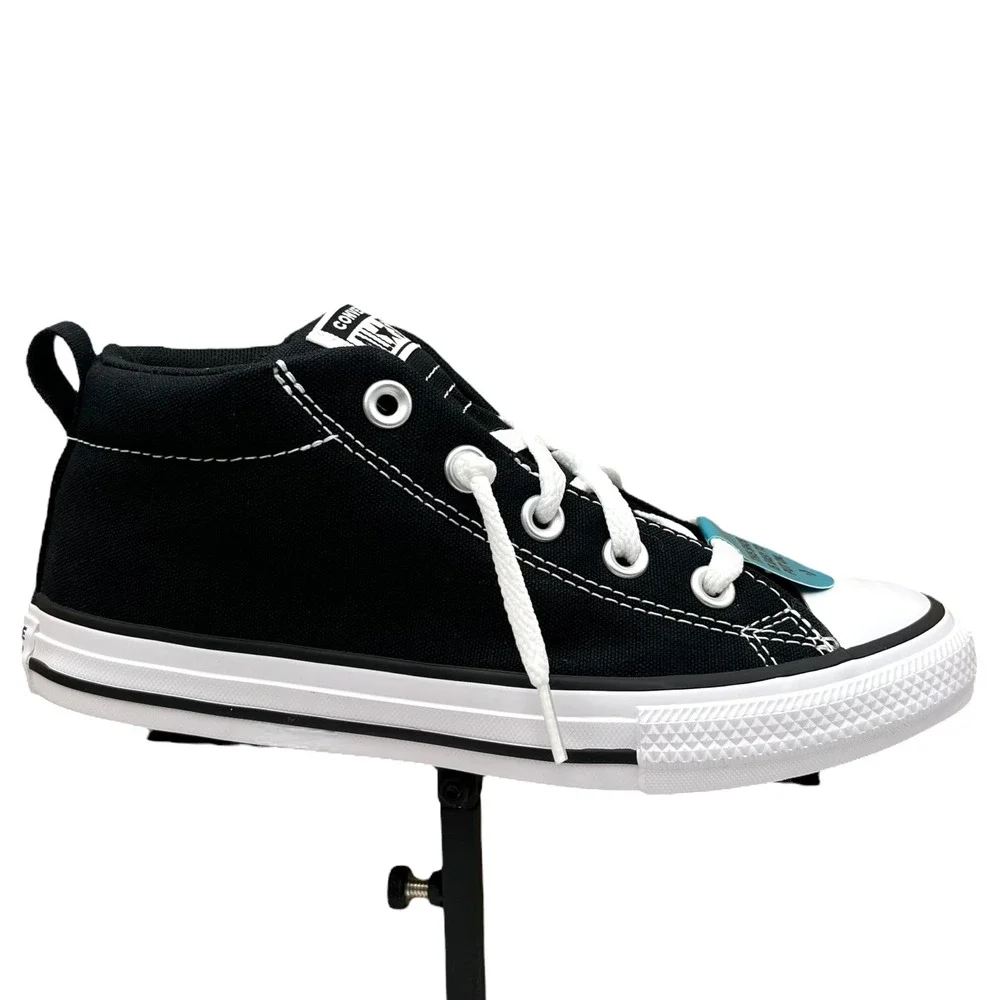 Converse Chuck Taylor All Star Youth Boys Girls Mid Top Sneaker Sz 3 Black-White