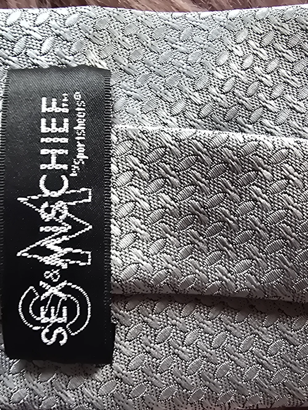 Silver Textured Tie And Mask For Special Moments