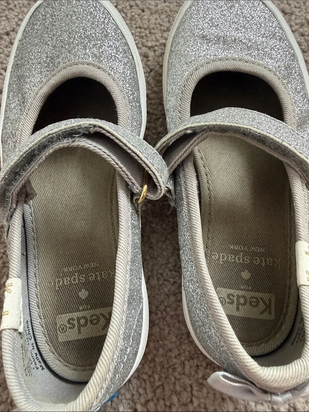 Keds X Kate Spade sparkling silver