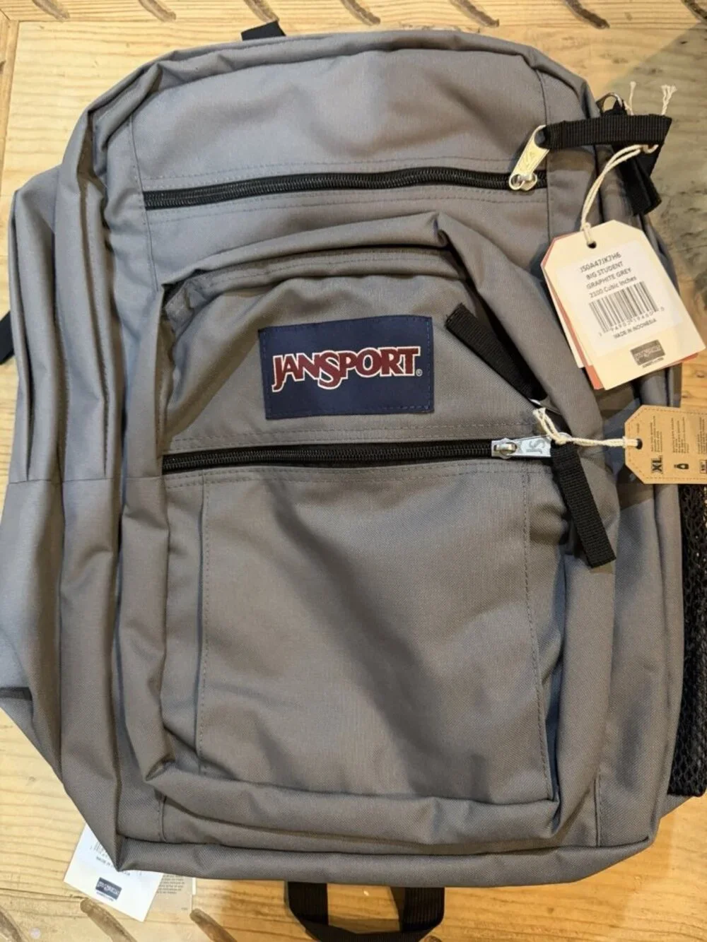 JanSport  Big Student Grey Laptop Boy/Men School Backpack (JS0A47JK7H6)