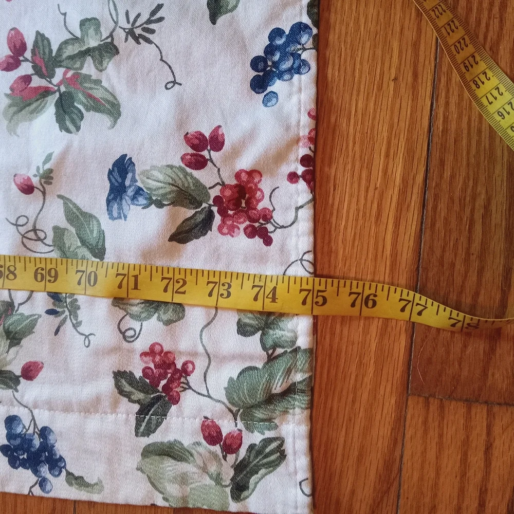 VTG Waverly Orchard Trail LINED Valance Grape Vine Berries Cotton 75
