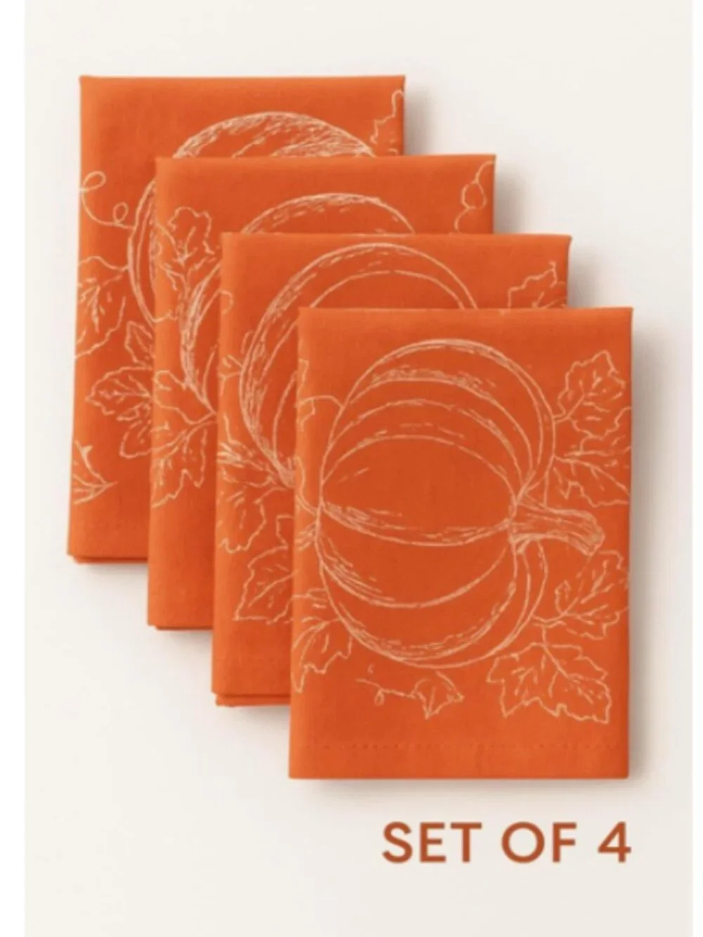 Thanksgiving Napkins (4-Pack) – Reusable Fall Table Décor 18X18