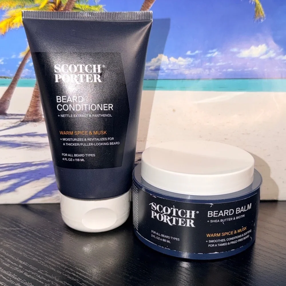 Scotch Porter Beard Conditioner 4oz and Beard Balm 3oz Warm Spice & Musk Set