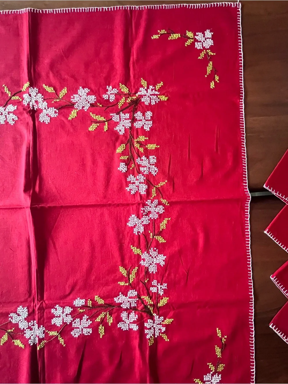 Vintage tablecloth napkin
