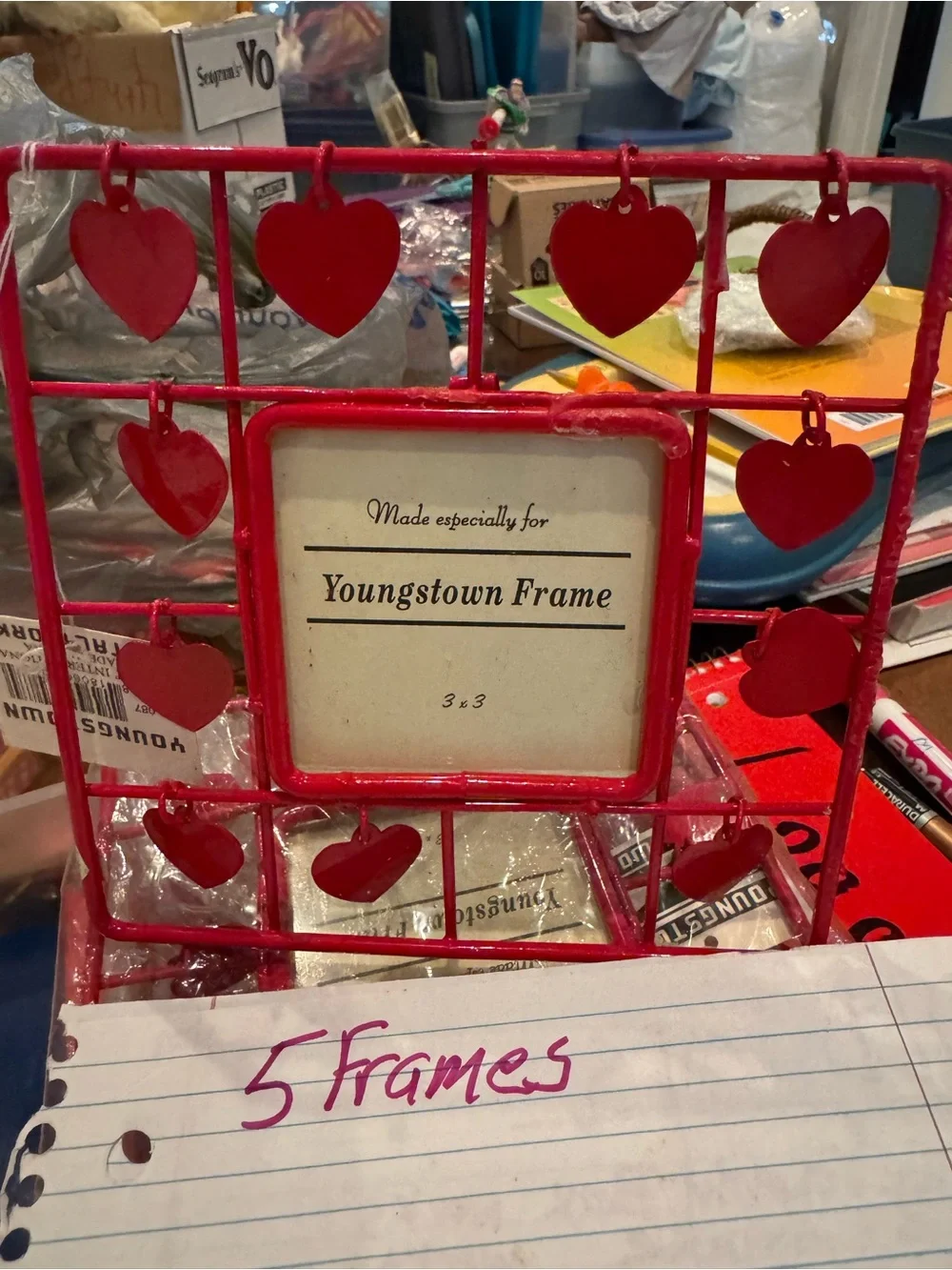 Red Heart Photo Holder -5 frames