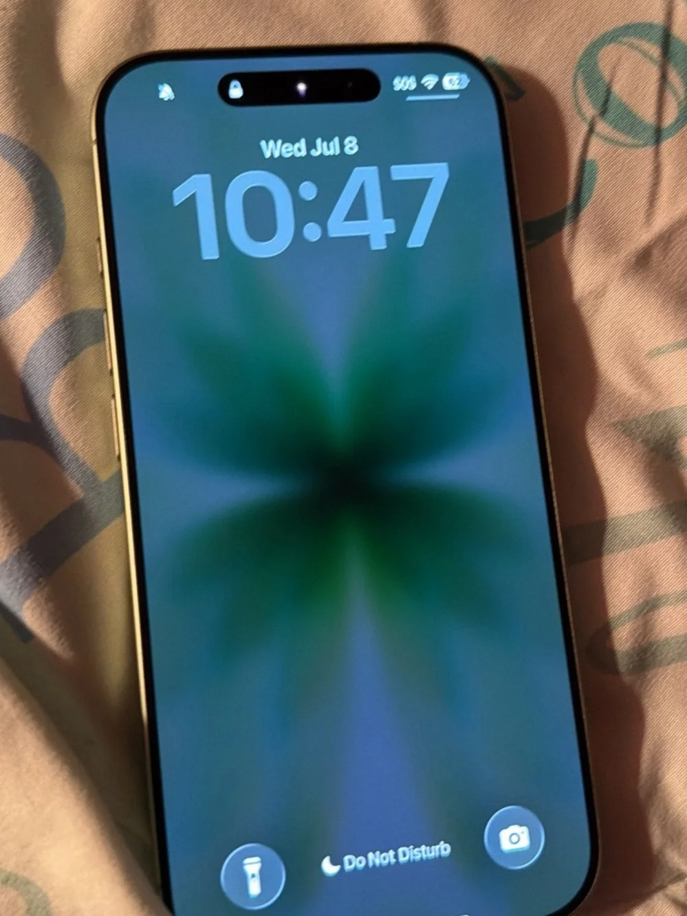 Apple smartphone featuring