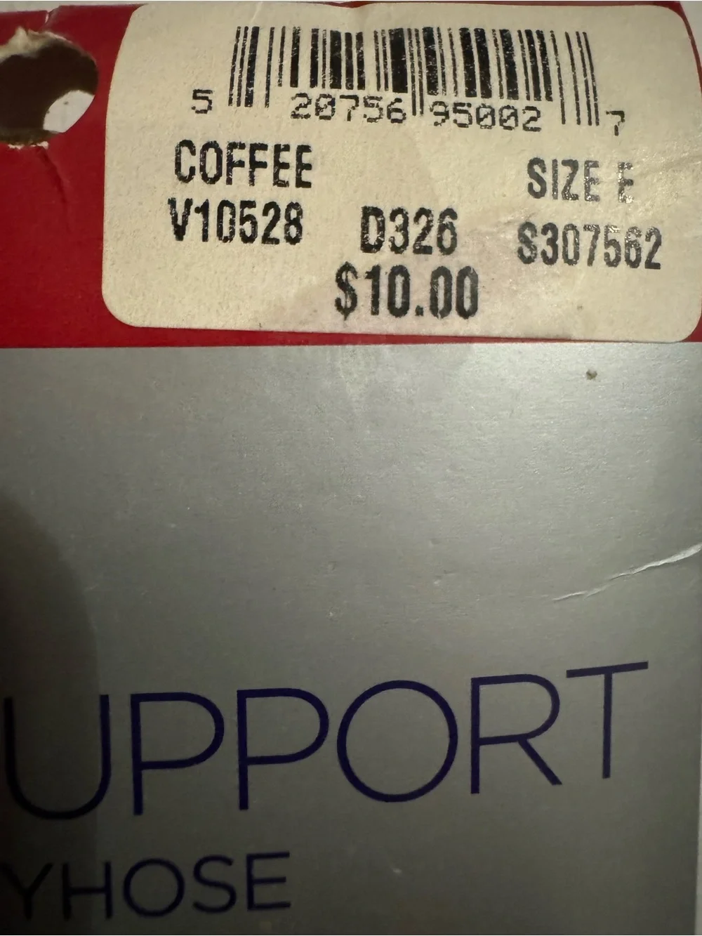 VTG Catherines Light Support Pantyhose Size E Coffee NWT Plus Size Retro 335-400