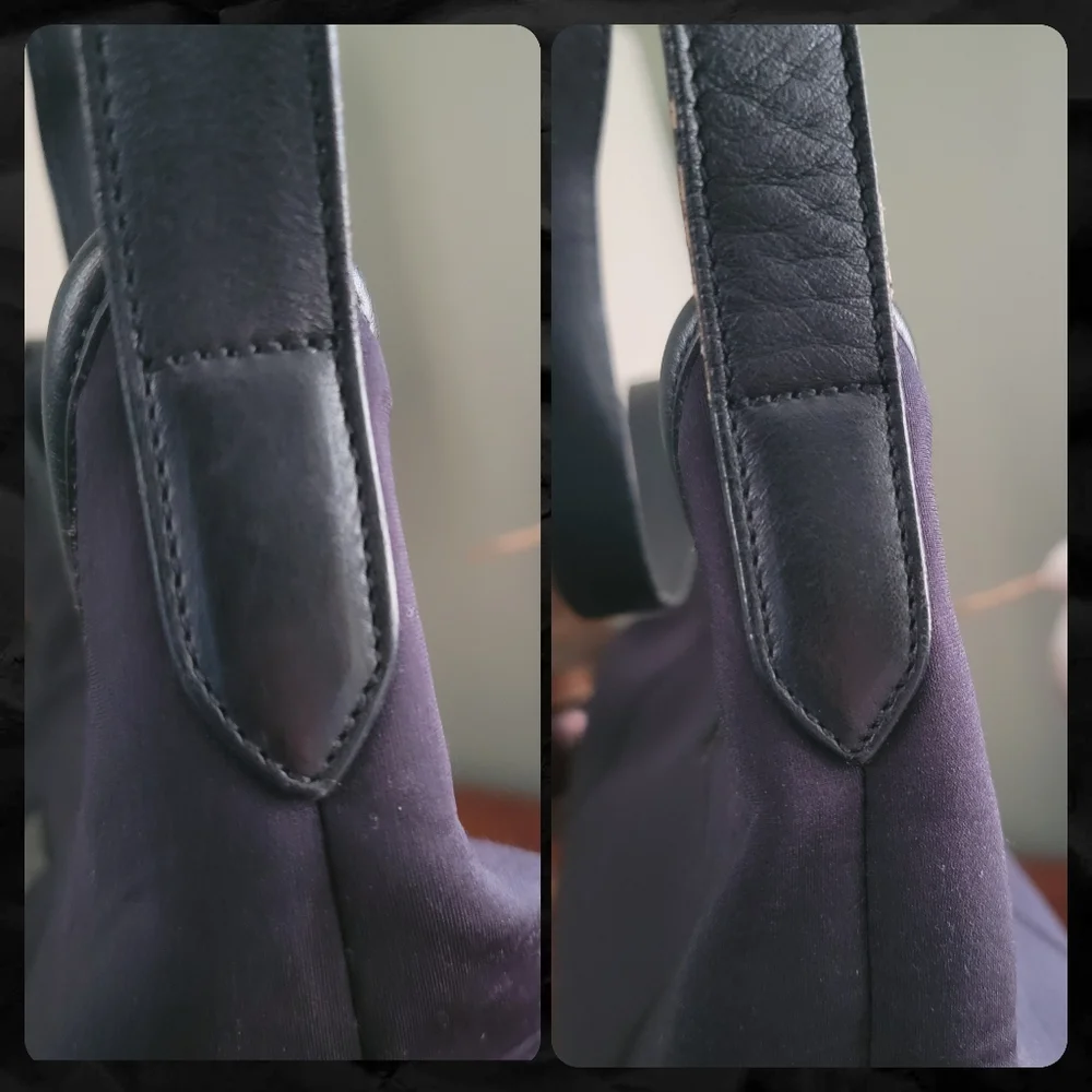 Coach 6210 Vintage Neoprene Leather Hobo Shoulder Bag Black Y2K