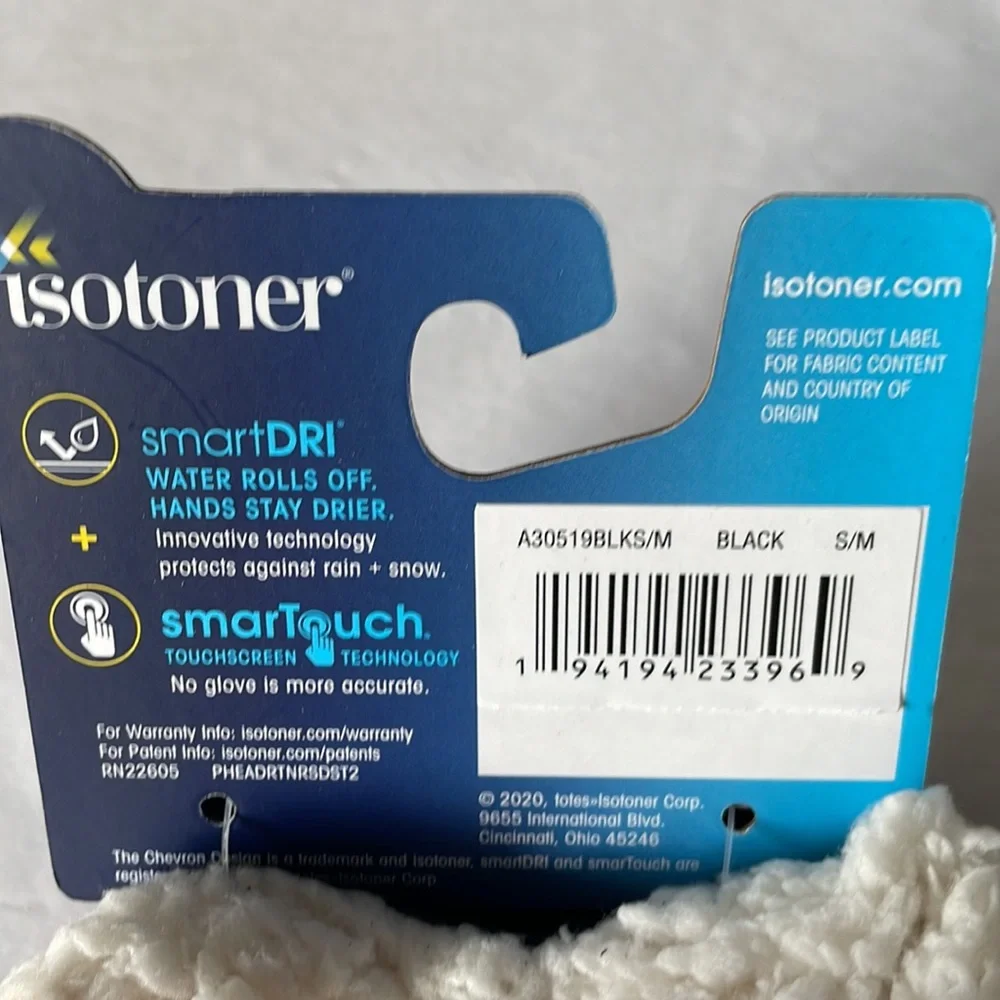 isotoner gloves black