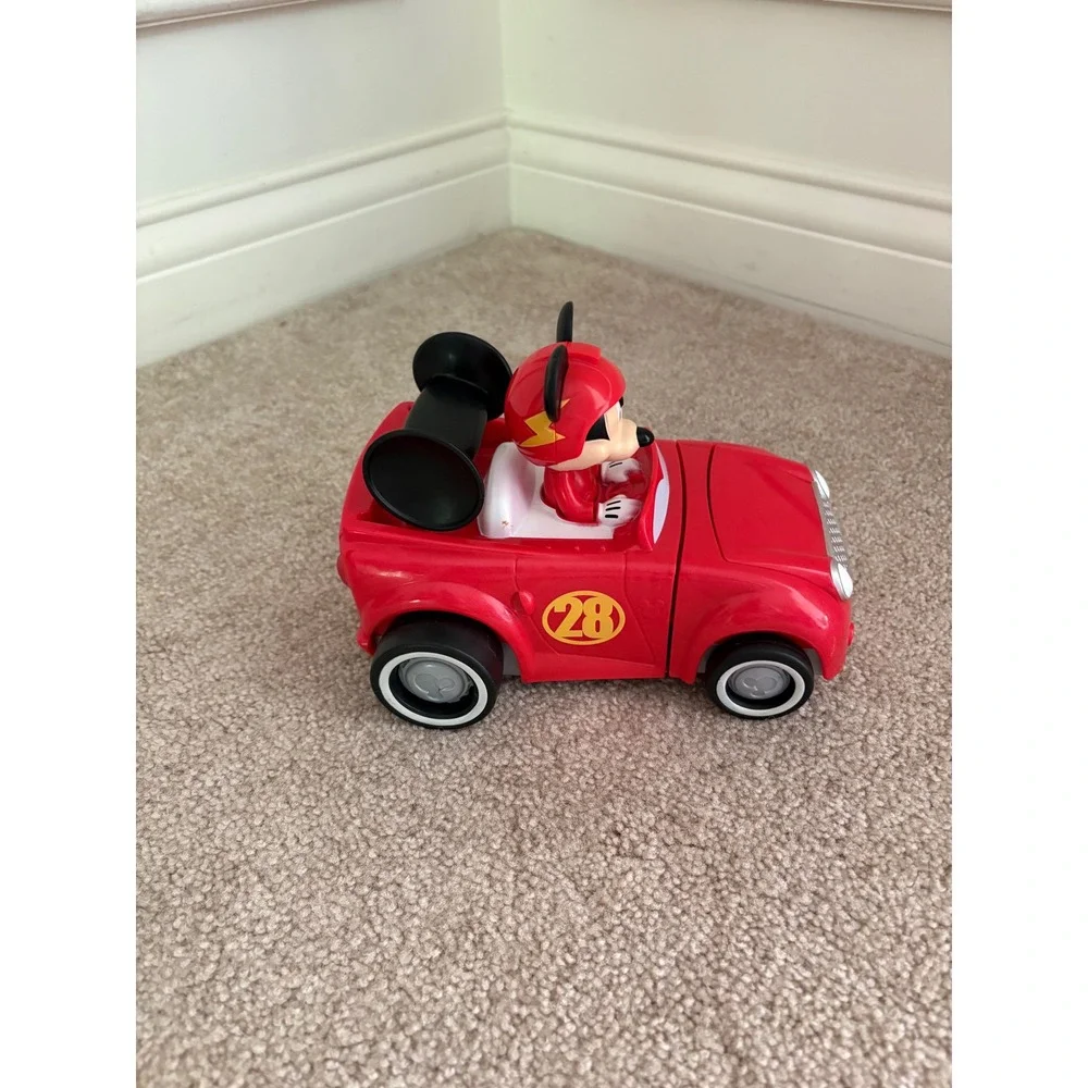 Mickey Mouse Roadster Racer Toy Car‎ Vehicle Red Disney Junior Number 28