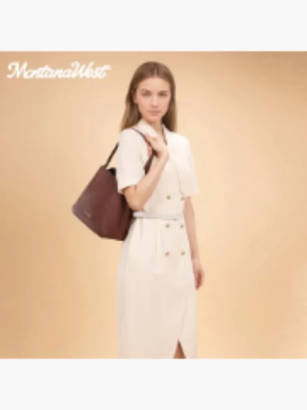 Medium Hobo Bag for Women, 3 Compartments, Faux Leather, Shoulder/Crossbody