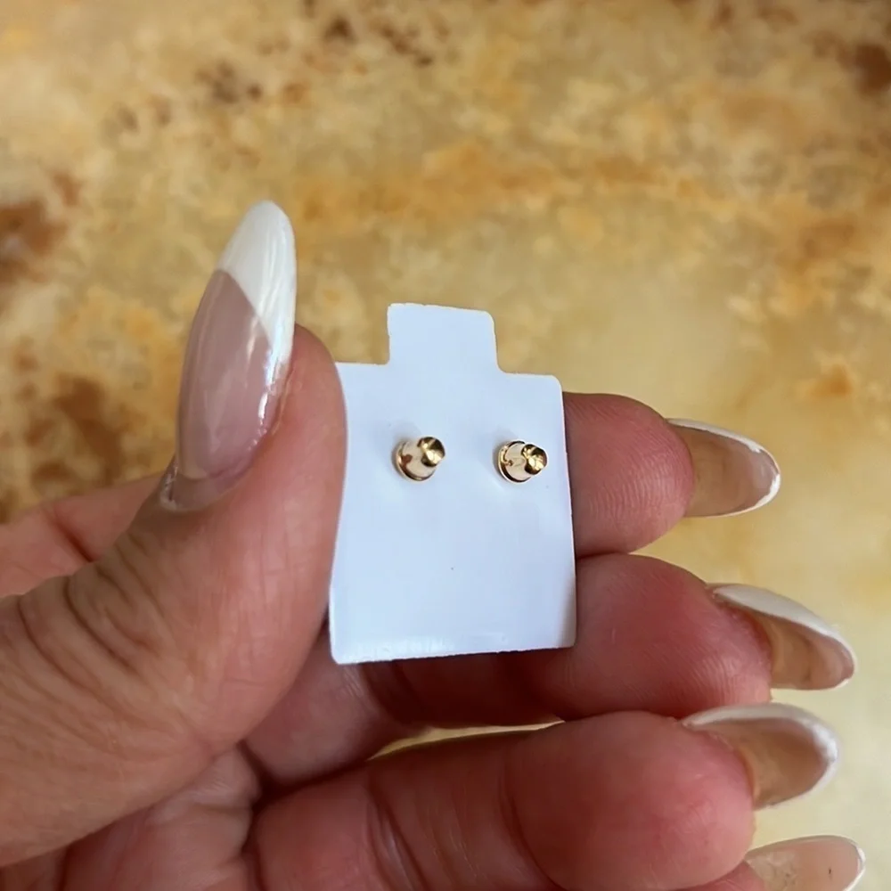 Kids Flower Stud Earrings 14k gold plated!.