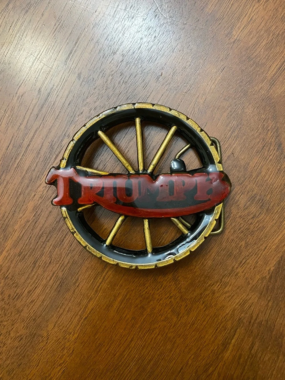 Vintage Triumph Motorcycle Belt Buckle