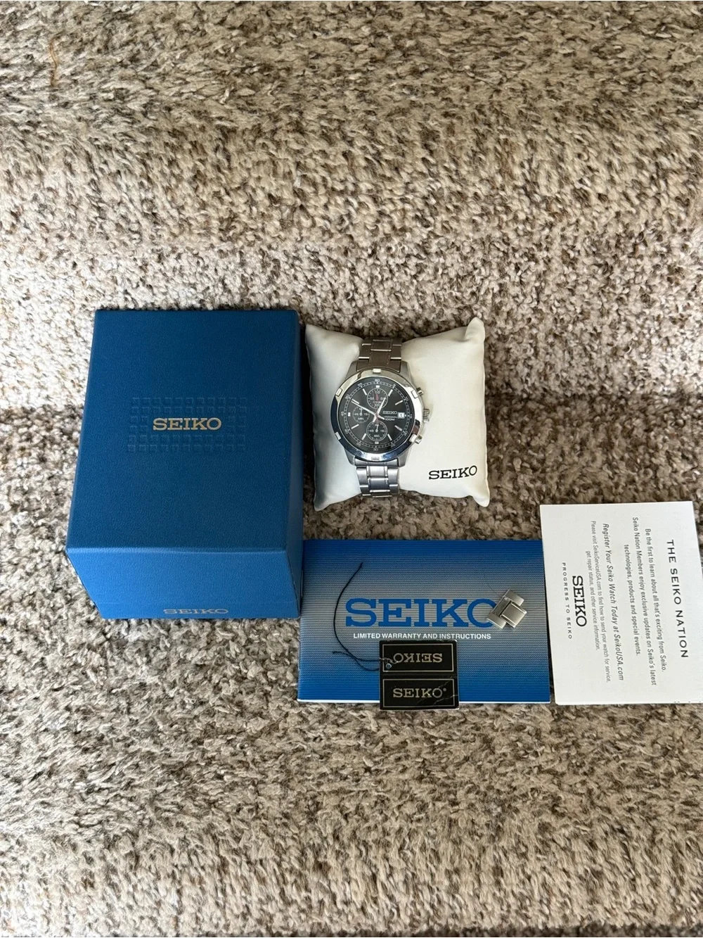Seiko chronograph black