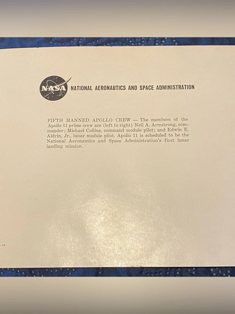 Nasa vintage apollo