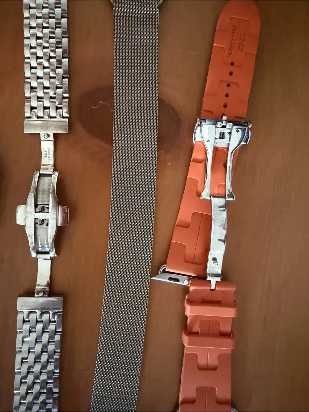Apple Watch 10 Titanium 46 with three designer straps