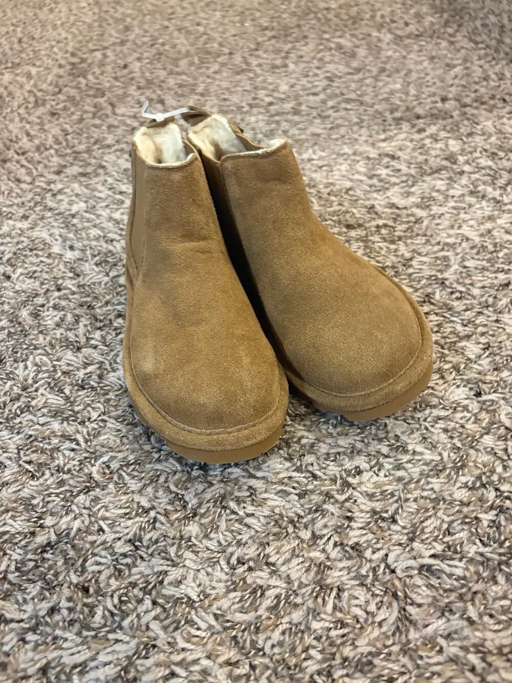 Bearpaw Sherpa Chelsea Boots Girls Size 1 NWOT
