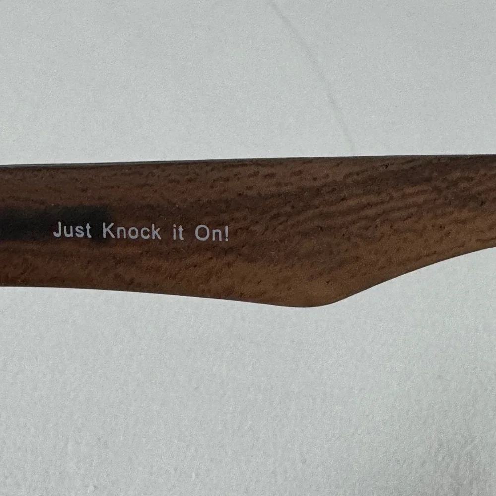 goodr Men's Brown Woodgrain Polarized Just Knock It On Sunglasses