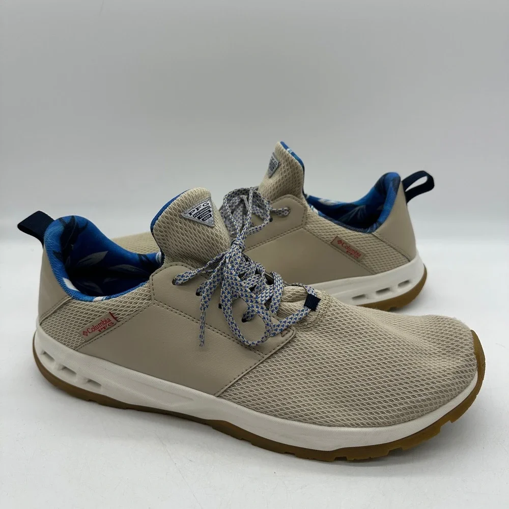 Columbia BM0174-272 Mens 13 Ancient Fossil/Blue Macaw‎ Tamiami PFG Boat Shoes