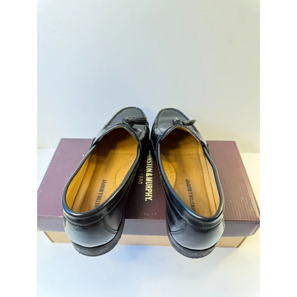 Johnston & Murphy Men's Hayes Tassel Loafer Dress Casual Shoe, Black US 11
