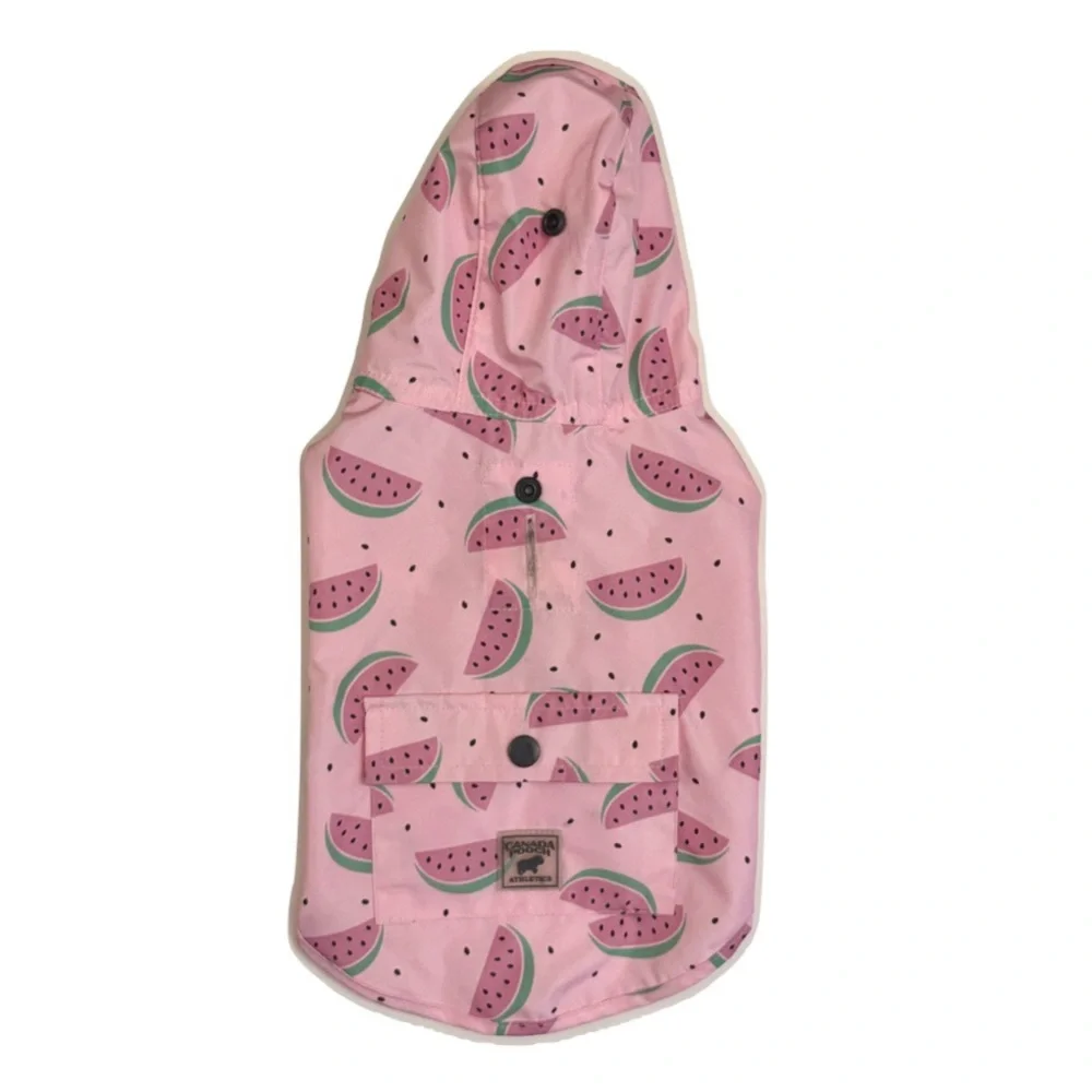 Canada Pooch Watermelon Pink Raincoat Small