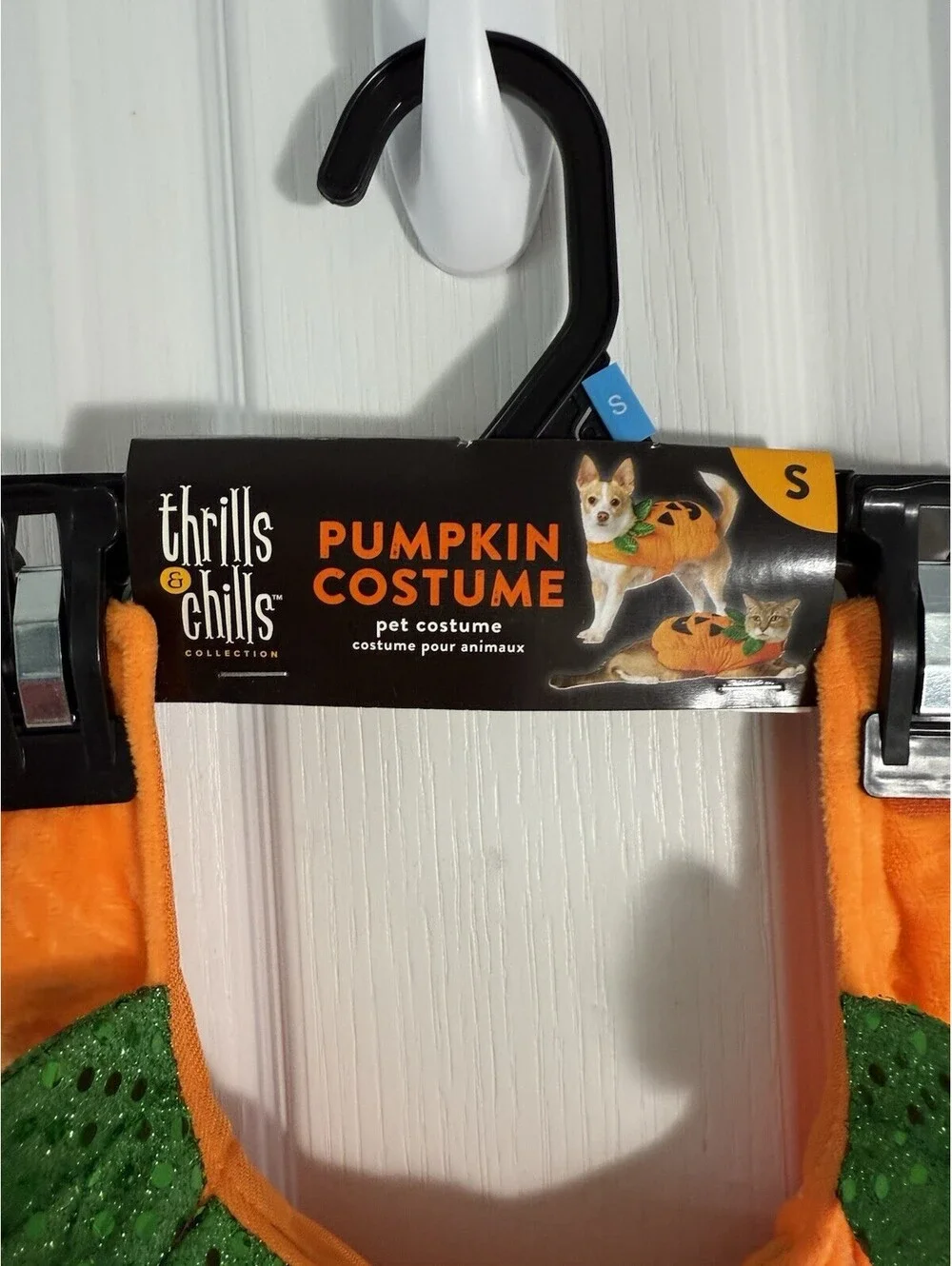 Thrills & Chills Pet Orange Pumpkin Jack-o’-lantern Costume Size Small Dog NWT