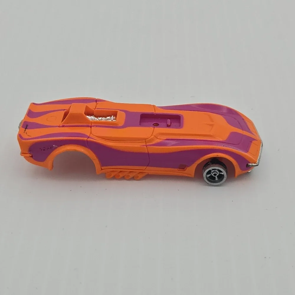 Vintage Aurora AFX Orange/Purple Chevy Corvette Funny Car HO Slot Car 100-6671