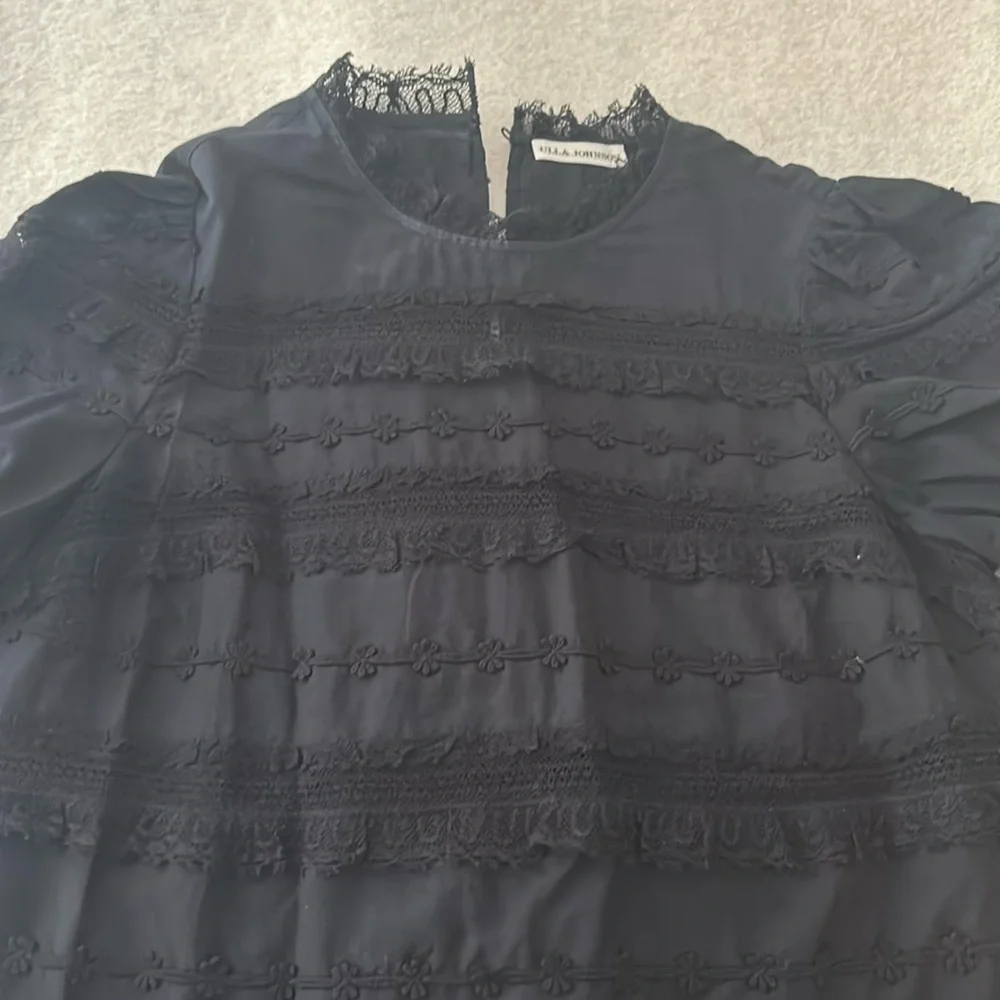 Ulla Johnson black cotton/lace top