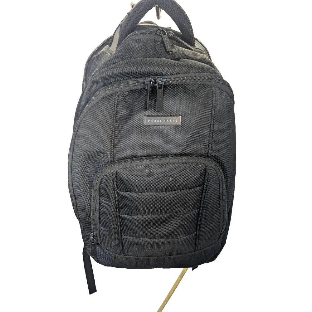Perry Ellis Backpack Men's Designer Business Laptop  Tablet Multi Pocket