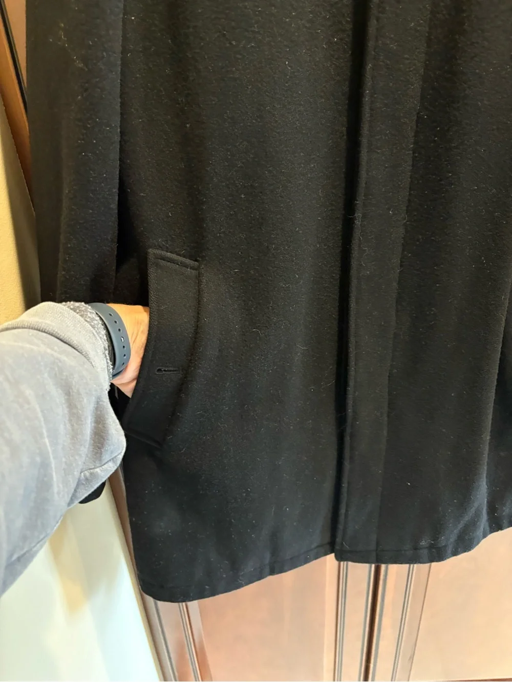 J. Crew Classic Stadium Cloth Wool Black University Jacket Thinsulate Lining - M