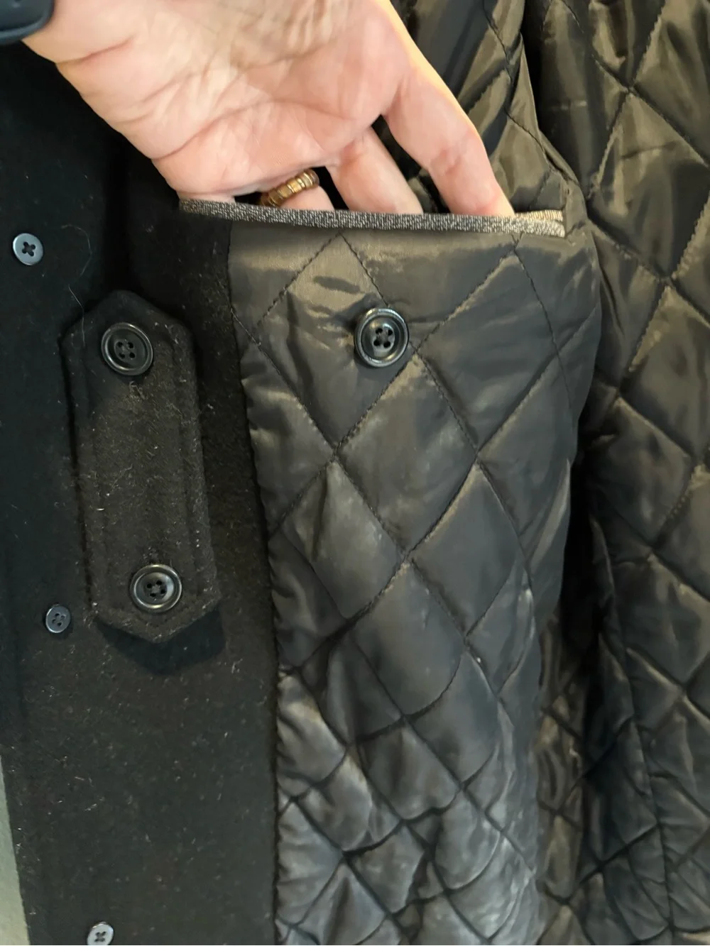 J. Crew Classic Stadium Cloth Wool Black University Jacket Thinsulate Lining - M