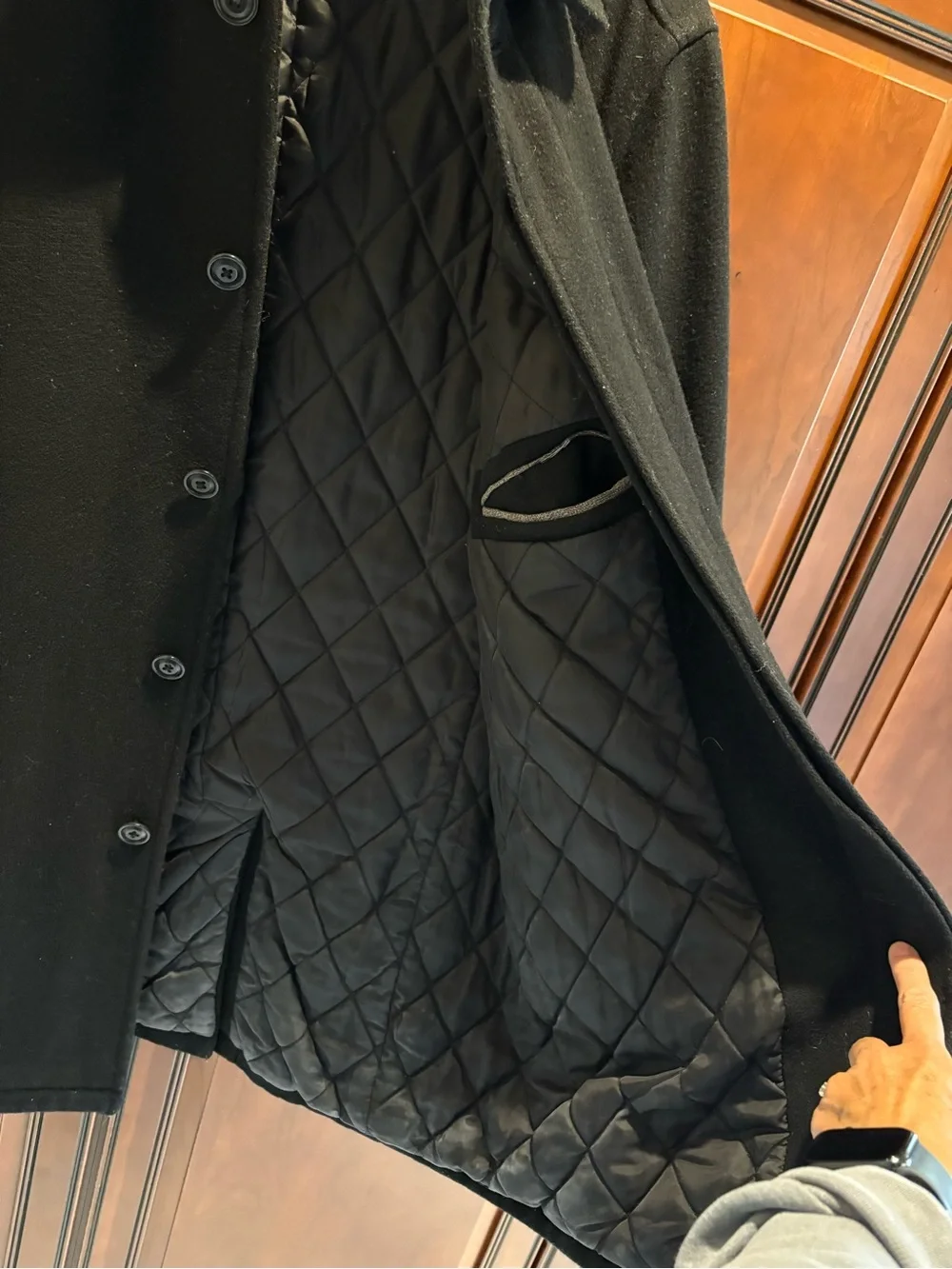 J. Crew Classic Stadium Cloth Wool Black University Jacket Thinsulate Lining - M