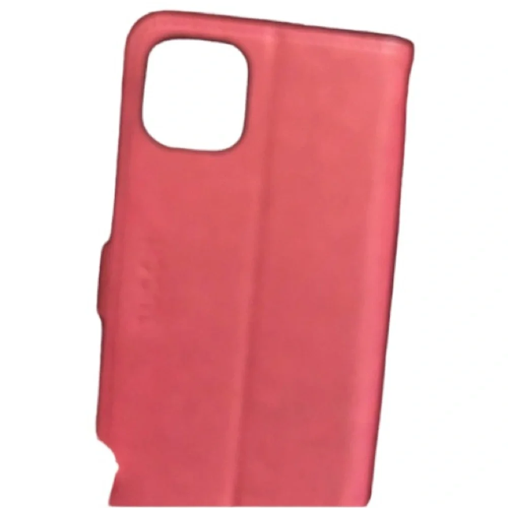 Red leather folio phone case IPhone 7-8 Plus used for a few days