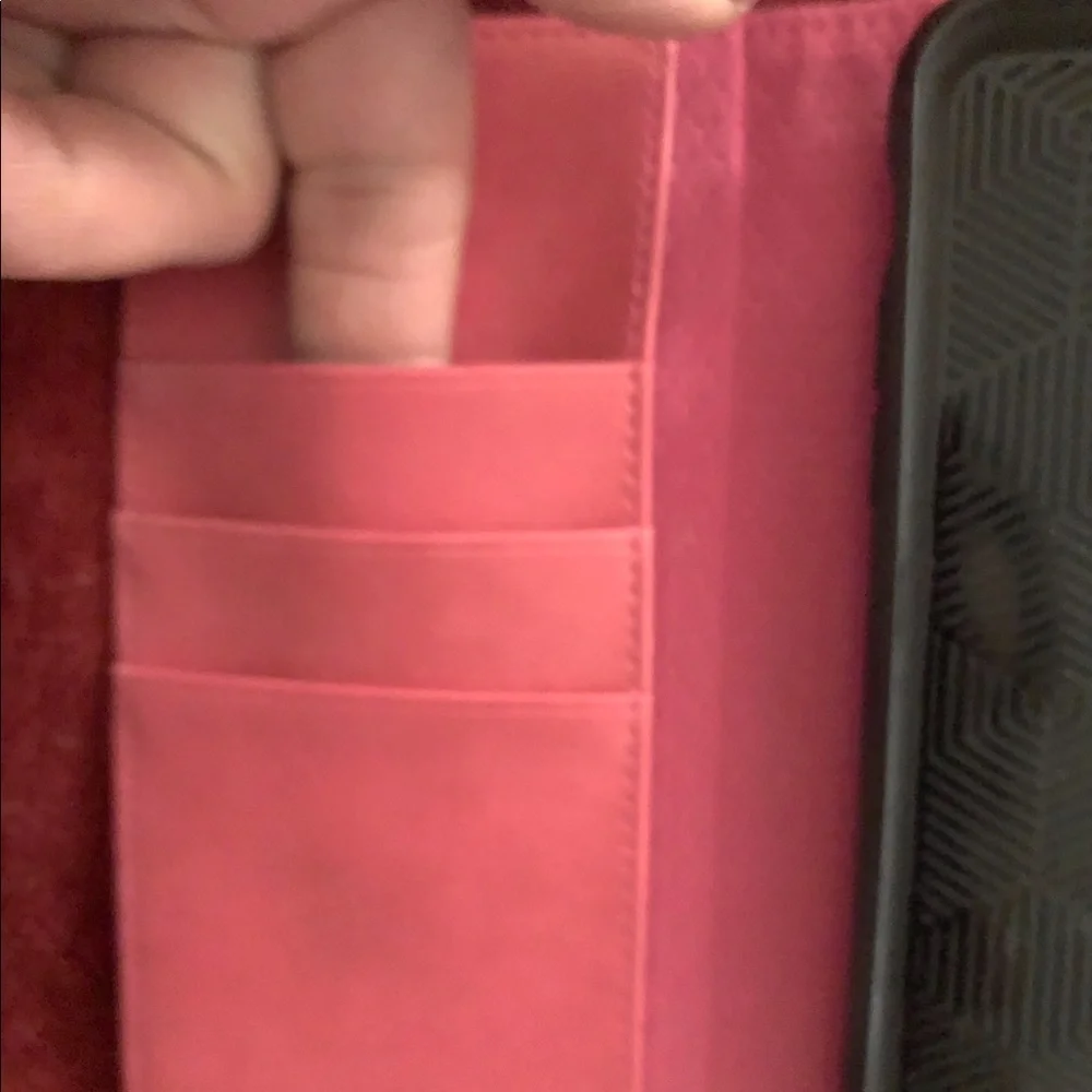 Red leather folio phone case IPhone 7-8 Plus used for a few days