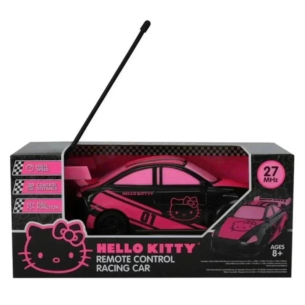 Hello kitty sanrio black pink remote control car kids collector battery women's