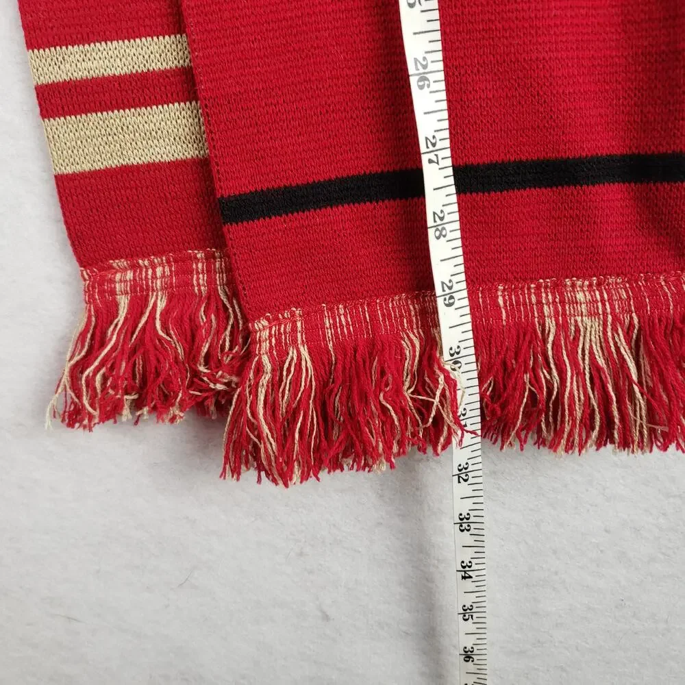 Ruffneck Willamette University OS Fringe Scarf Red Gold Oregon Preppy‎ Varsity