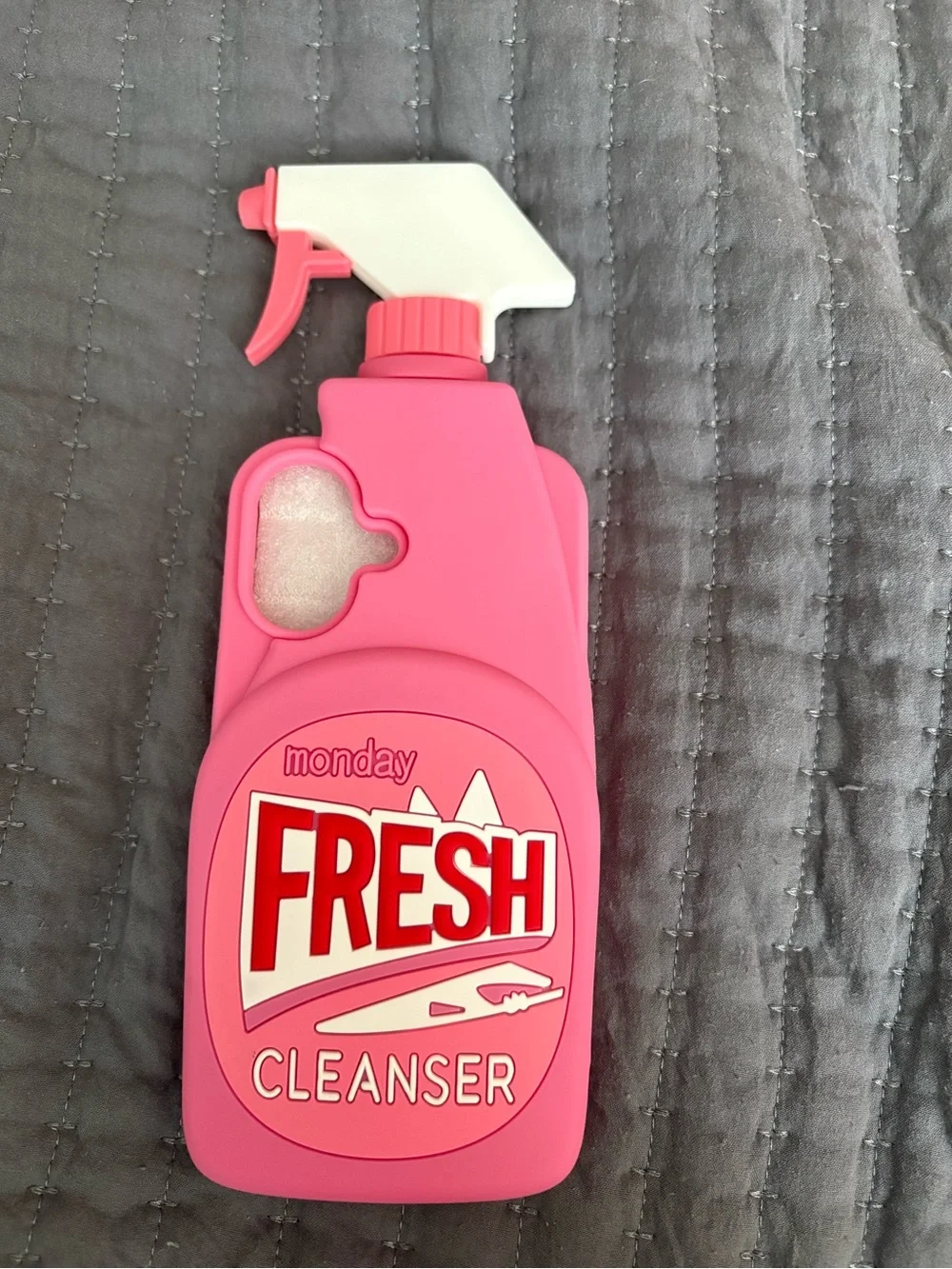 Pink 'Fresh Cleanser' Spray Bottle Phone Case for iPhone 16 (has minor flaw)